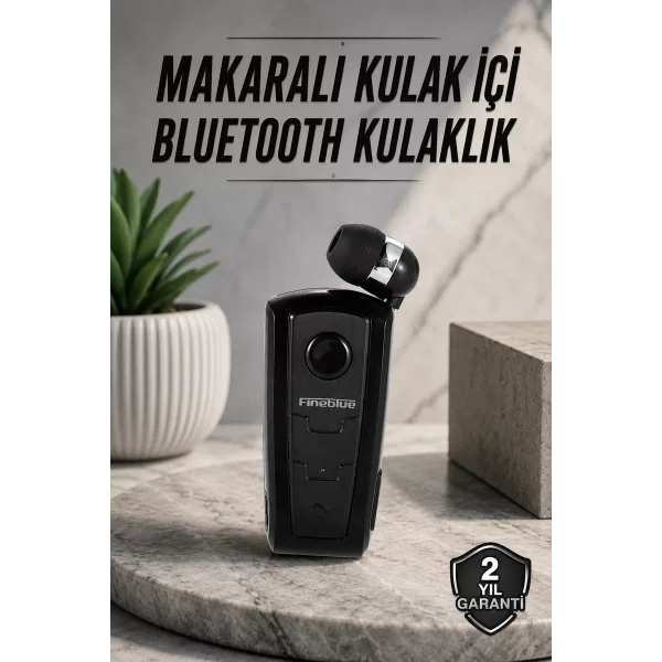 Tüm Telefonlara Uyumlu Mikrofonlu Titreşimli Makaralı Bluetooth Kulakiçi Kulaklık