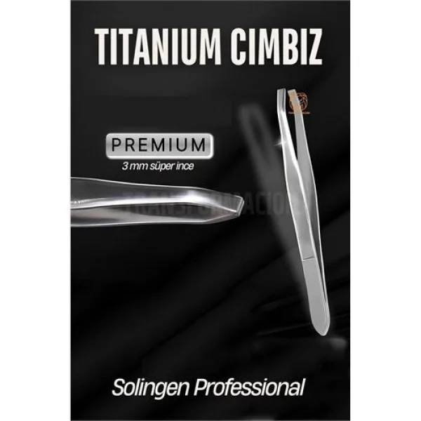 Turk 3 mm İnce Uçlu Cımbız Titanyum Çelik Solingen Professional