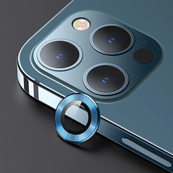 USAMS İphone 12 Pro 3D Metal Çerçeveli Kamera Lens Koruyucu-(5775)