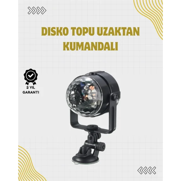 Uzaktan Kumandalı Ses Kontrollü LED Disko Işığı - Parti ve Kulüpler İçin