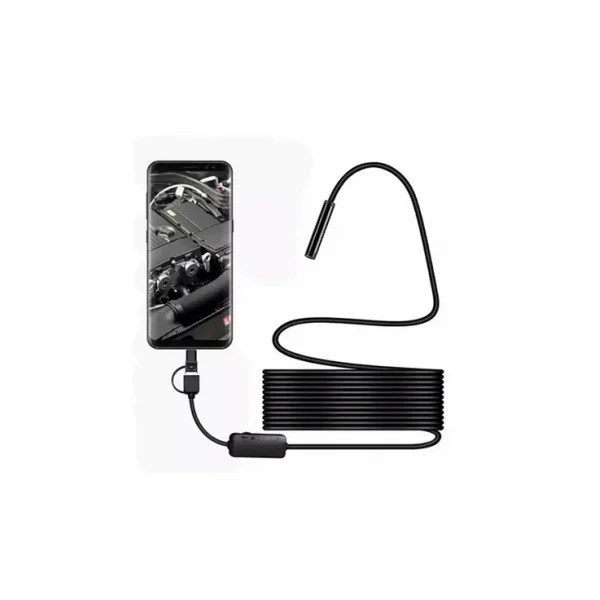 Vtn-02 Endoskop Yılan Video Kamera Led’li 2 Metre 7 Mm Sert Kablo Su Geçirmez