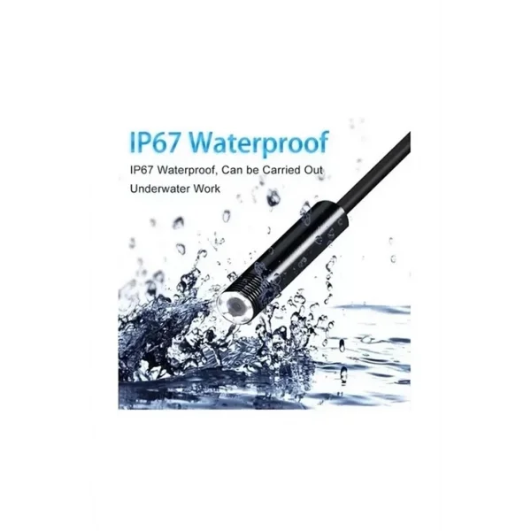 Vtn-02 Endoskop Yılan Video Kamera Led’li 2 Metre 7 Mm Sert Kablo Su Geçirmez