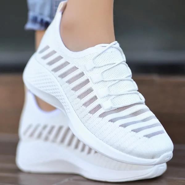 Wina Beyaz Triko Spor Ayakkabı