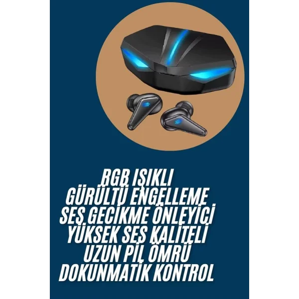 Wireless Gaming Kulaklık Mikrofonlu Bluetooth Oyuncu Kulaklığı