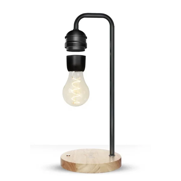 XF01 Ampul Görünümlü Kablosuz Şarj Özellikli Gece Lambası - Siyah-(5796)