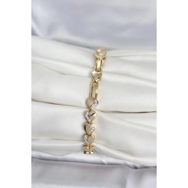 Xuping Kalp Model Gold Renk Kadın Bileklik