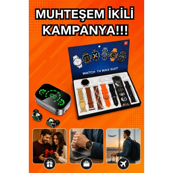 Yeni Model Akıllı Saat ve Ucuz Kaliteli Bluetooth Kulaklık Amoled Ekran Aynalı