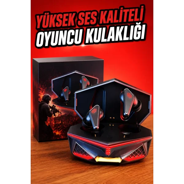 Yeni Nesil Oyuncu Kulaklığı Gürültü Önleyici Uzun Pil Ömrü Bluetooth Bağlantılı