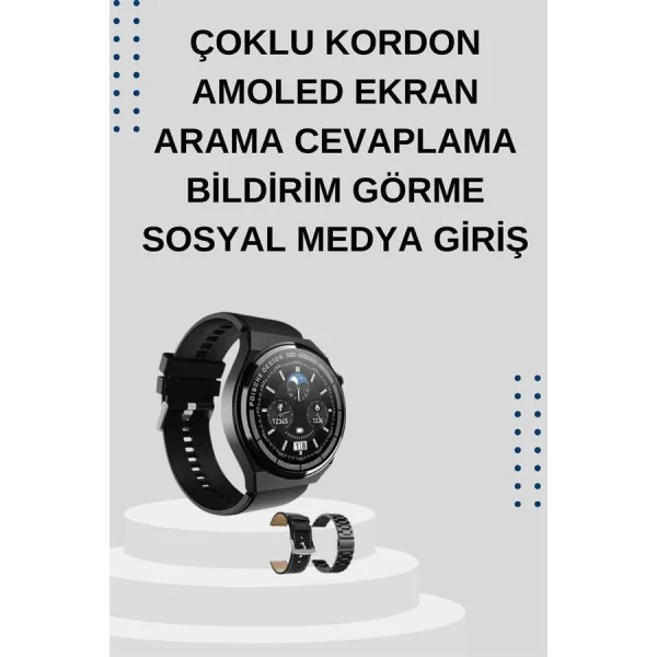 Yeni Nesil Sesli Görüşme Akıllı Saat ve Powerbank Çoklu Şarj Girişli Bluetooth Kulaklık Nabız Ölçer