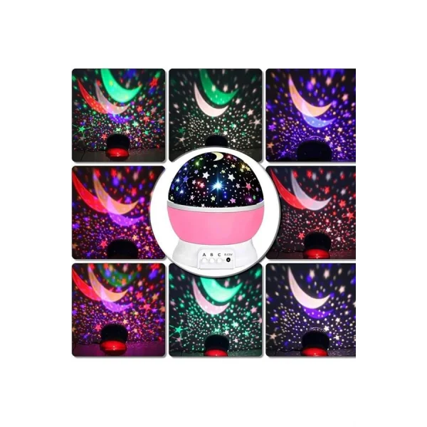 Yıldız Görünümlü Gece Lambası Renkli Masa Lambası Gökyüzü Projeksiyon