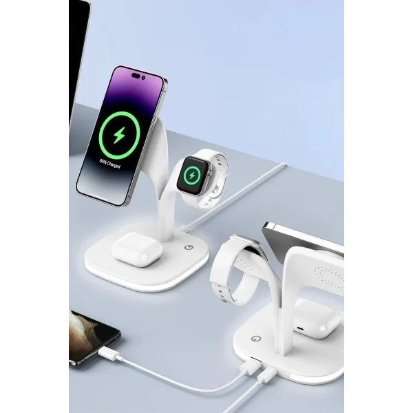 YM-UD22 Kablosuz Şarj Masaüstü Set - Siyah-(5796)