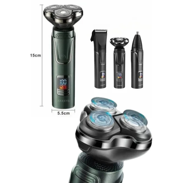 Yüksek Performanslı 3 Başlıklı Profesyonel Şarjlı Islak ve Kuru Kullanıma Uygun