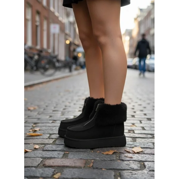 Zinya Siyah Süet Bot