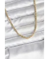 14K Gold Renk Kaplama Boru Zincir Model CM Kadın Kolye