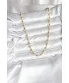 14K Gold Renk Kaplama Topçuklu Zincir Model CM Kadın Kolye