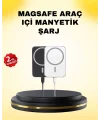 15W Kablosuz Şarj Destekli MagSafe Araç Tutucu Havalandırma Klipsli