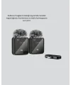 2in1 Kablosuz Yaka Mikrofonu iOS ve Android Uyumlu