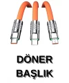 3 İn 1 Süper Hızlı Şarj Kablosu Android ve İOS Uyumlu Silikon Şarj Kablosu