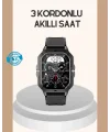 3 Kordonlu Akıllı Saat Uzun Pil Süreli