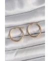 316 Çelik Gold Renk 22mm Kadın Halka Model Kadın Küpe