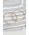 316L Çelik Gold Renk 60 mm Halka Kadın Küpe