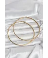 316L Çelik Gold Renk 80 mm Kadın Halka Küpe