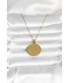 316L Çelik Gold Renk Ayetel Kürsi Yazılı Kolye