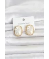316L Çelik Gold Renk İnci Model Vintage Kadın Küpe