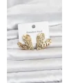 316L Çelik Gold Renk Kalp Model Kadın Küpe
