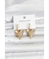 316L Çelik Gold Renk Kalp Modelli Kadın Küpe