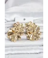 316L Çelik Gold Renk Lotus Model Kadın Küpe