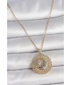 316L Çelik Gold Renk Mix Renk Ay Güneş Model Kadın Kolye