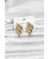 316L Çelik Gold Renk Motif Model Kadın Küpe