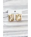 316L Çelik Gold Renk Plaka Model Kadın Küpe