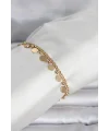 316L Çelik Gold Renk Pullu Model Kadın Bileklik