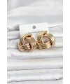 316L Çelik Gold Renk Sarmal Model Kadın Küpe