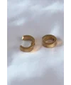 316L Çelik Gold Renk Sıkıştırmalı Erkek Küpe