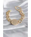 316L Çelik Gold Renk Tam Altın Model Samanyolu Kadın Bileklik