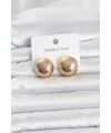 316L Çelik Gold Renk Top Model Kadın Küpe