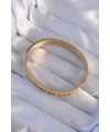 316L Çelik Gold Renk Zirkon Taşlı Model Kelepçe