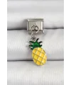 316L Çelik Gümüş Renk Ananas Model Nomination Charm