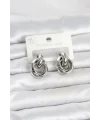 316L Çelik Gümüş Renk Halka Model Kadın Küpe