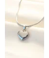316L Çelik Gümüş Renk Kalp Kolye