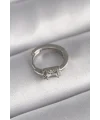316L Çelik Gümüş Renk Kare Zirkon Taşlı Tragus Piercing