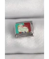 316L Çelik Gümüş Renk Renkli Portre Model Nomination Charm