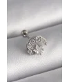 316L Çelik Gümüş Renk Zirkon Taşlı Ay Yıldız Tragus Piercing