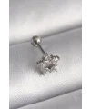 316L Çelik Gümüş Renk Zirkon Taşlı Yıldız Model Tragus Piercing
