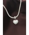 316L Çelik İtalyan Zincir Kalp Kolye