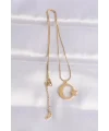 316L Çelik Zincir Gold Renk Ay Yıldız Unisex Kolye