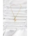 316L Çelik Zincir Gold Renk Flamingo Model Kadın Kolye